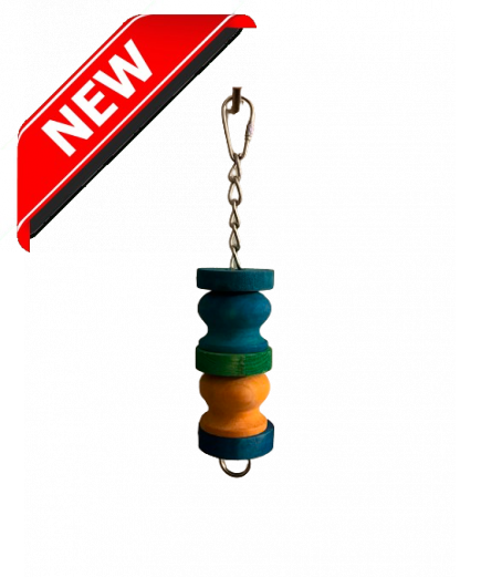 Parrot-Supplies Knobs And Discs Wood Bird Toy